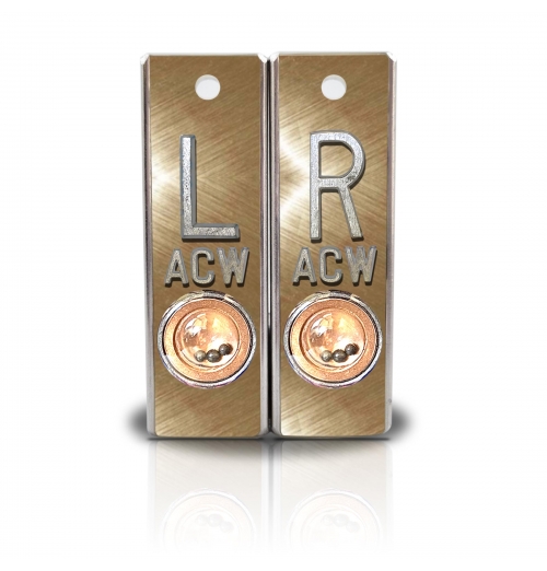 Aluminum Position Indicator X Ray Markers- Brushed Gold Metallic Color 